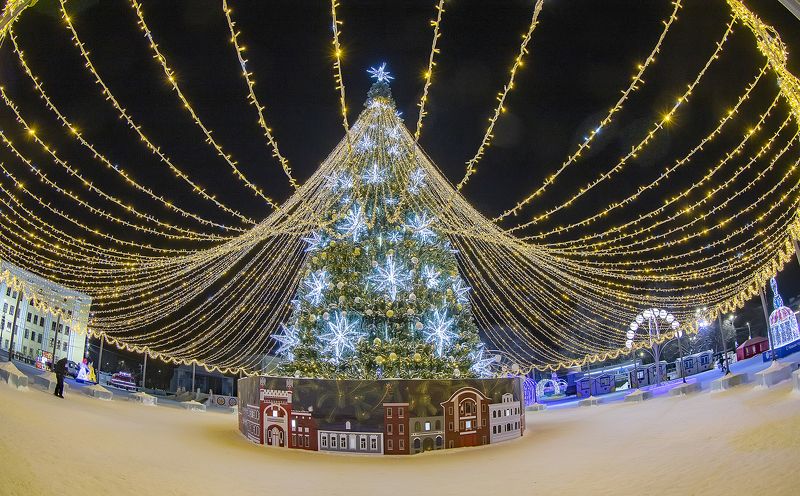 зима, снег, мороз, площадь, новый год, ёлка Новогодняя ёлкаphoto preview