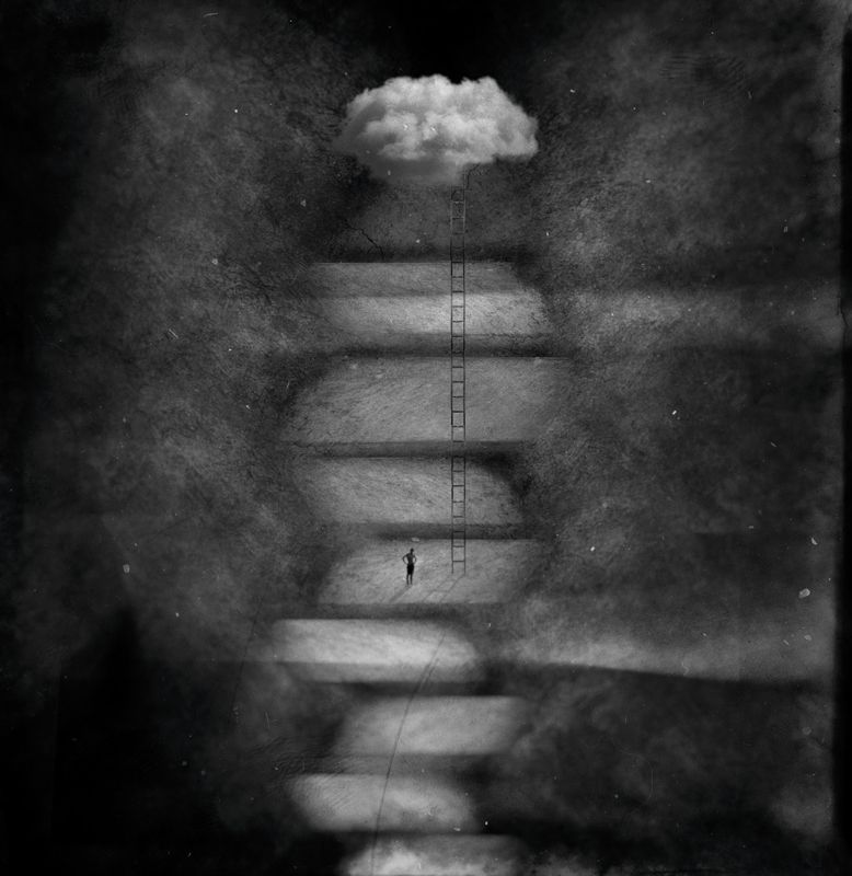 conceptual, fineart, creative, creativity, concept, blackandwhite, photography, photomontage, photomanipulation, bnw, limbo, dark, atmospheric Limbo and Mnemosyne IXphoto preview