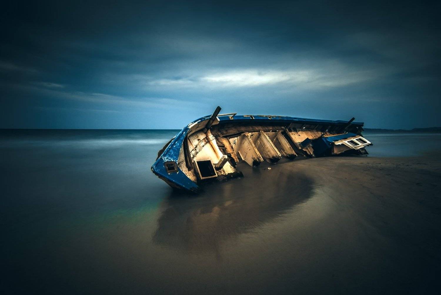 Шри Ланка, старая, океан, лодка, длинная экспозиция, апрель, sri lanka, old boat, ocean, long exposure, april, Дмитрий Тимошин