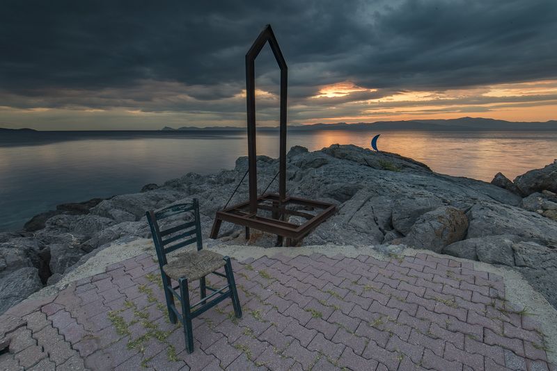 облака, пейзаж, восход, утро, море, небо, путешествия Место встречи рассветаphoto preview