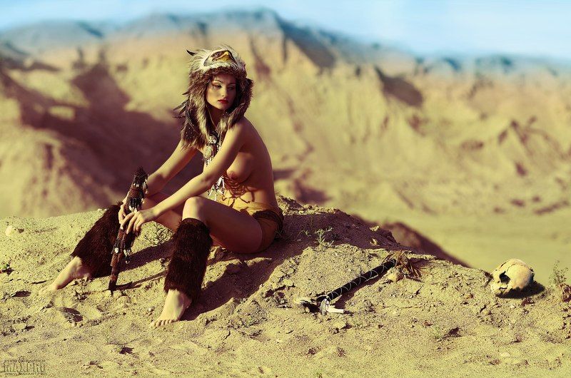 Apache, Clan, Indian, Indians, Maxart, Maxpro, Model, Mountains, Nude, Sands, Savages, Skull, Tribe, Индейцы, Карьеры, Ксюша, Модель, Пески Apache...photo preview