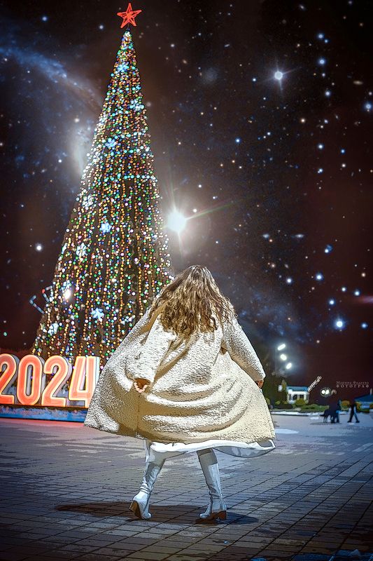 новый год, новогодняя фотография, ёлочка, праздники Новый 2024 годphoto preview