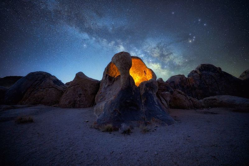night, nature, mountains, landscape, stars, milkyway Alabama Hillsphoto preview