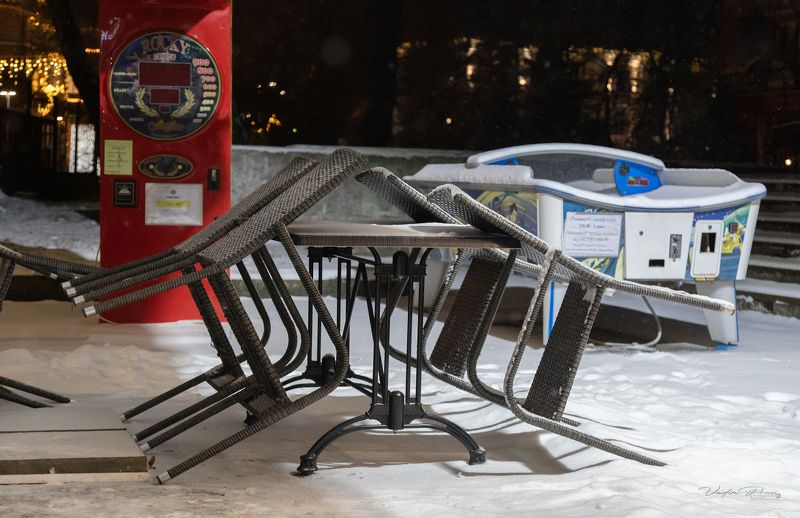 Рождество, Зеленоградск,Россия, курорт, зима, улица, фотография, ночь, Свирин Вадим, город, Christmas, Zelenogradsk, Russia, resort, winter, street, photography, night, Vadim Svirin, city «Курортный сезон закрыт»photo preview