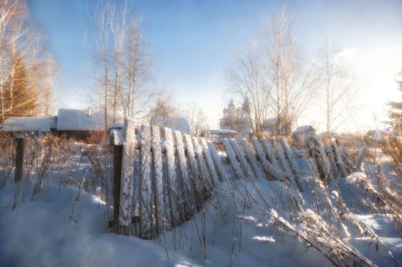 зима, утро, церковь, снег, пейзаж, купола Мороз и солнце; день чудесный!photo preview