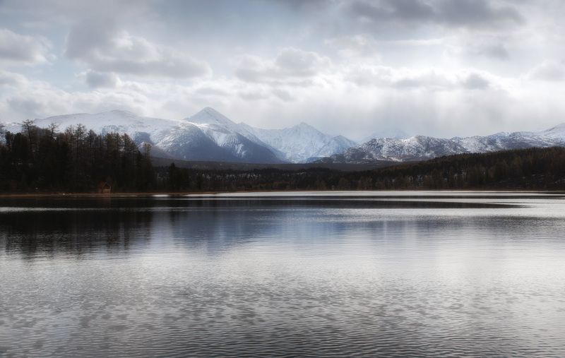 алтай, осень, киделю, озеро, улаган Дом у озераphoto preview