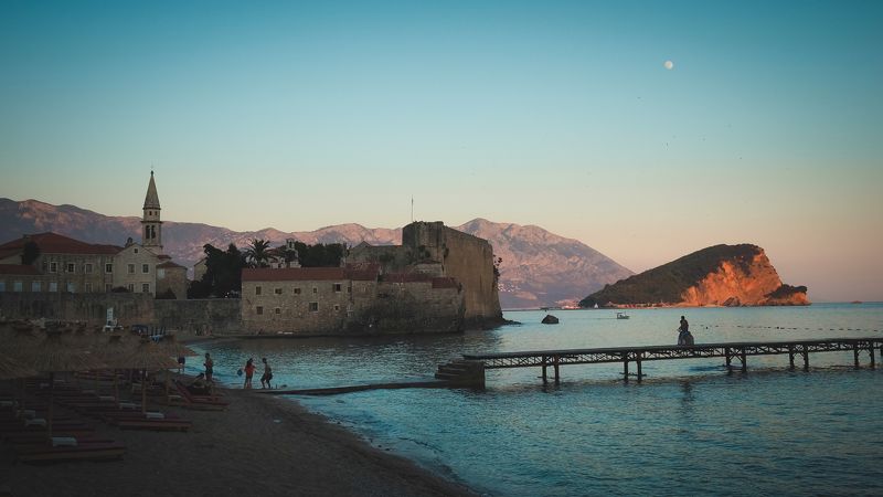 Будва, старый город, море, закат, пейзаж, архитектура, landscape, Budva, old town, sea, sunset Вечерняя Будваphoto preview