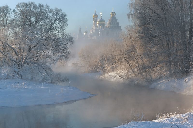 истра, ново-иерусалимский, река, зима, монастырь, подмосковье Истринские мотивыphoto preview