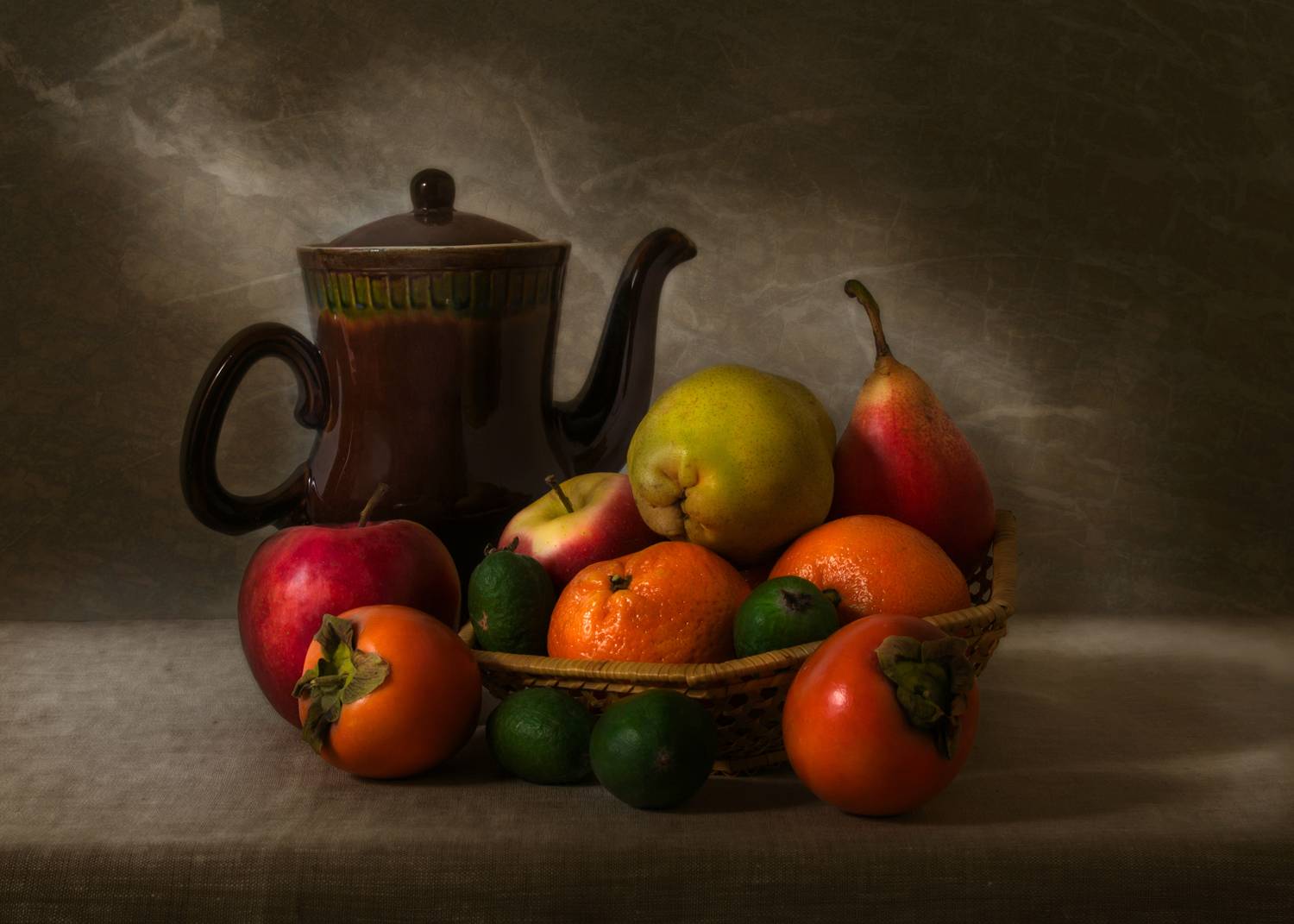 Вечерний натюрморт.. Автор: Сергей Алексеев плоды фрукты кувшин, Сергей Алексеев