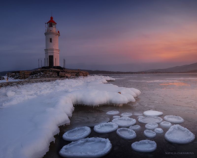 токаревский маяк, токаревская кошка, владивосток, приморье, приморский край Вечер на Токаревском маякеphoto preview