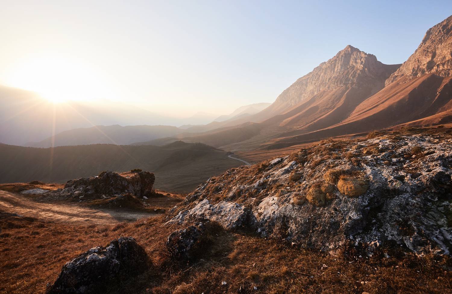 Ноябрьская Ингушетия. Автор: Попов Станислав пейзаж, горы, природа, кавказ, ингушетия, закат, осень, Попов Станислав