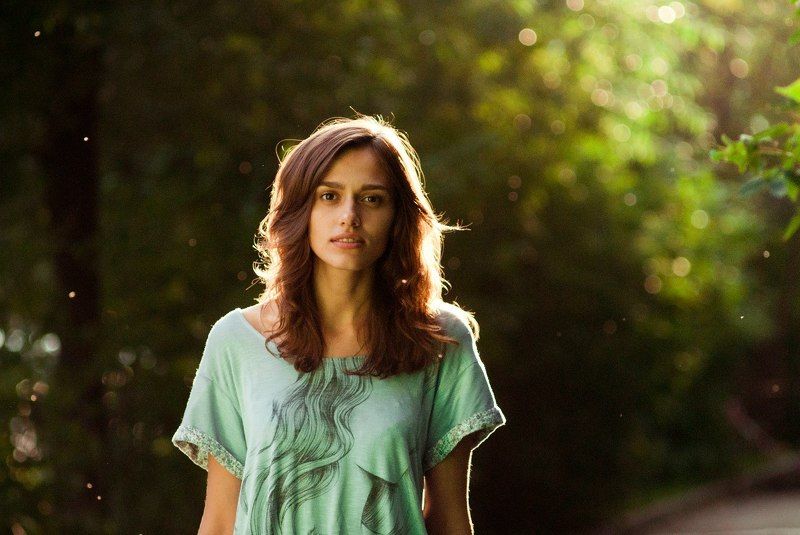 закат вечер девушка Летний вечерphoto preview