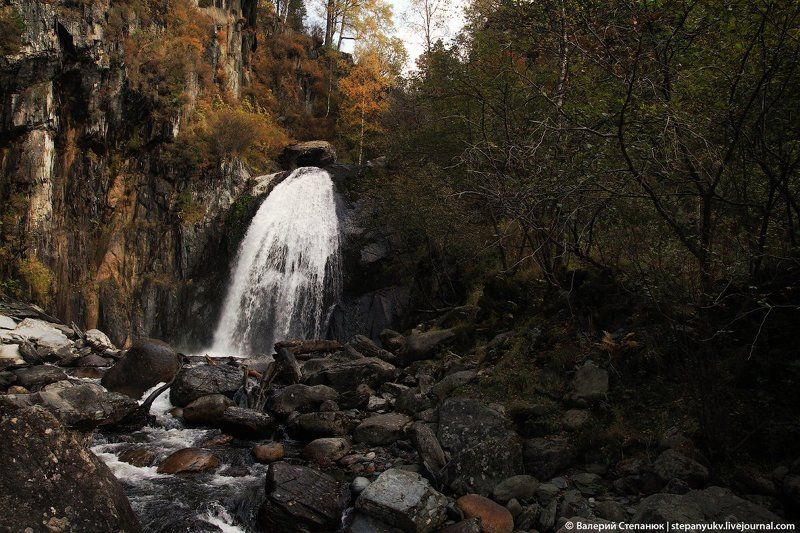 алтай, водопад, река Водопад Корбу фото превью