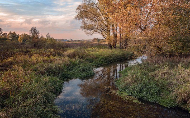 вечер, осень, река На осенней речкеphoto preview