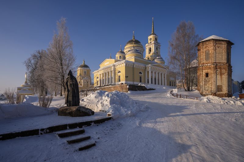 нило-столбенская пустынь, нилова пустынь, селигер Солнечный зимний деньphoto preview