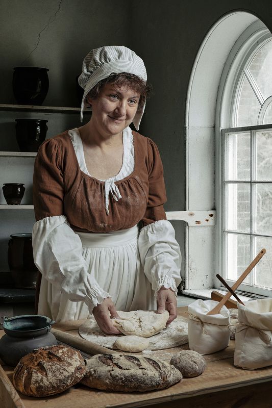 жанровый портрет, ренессанс, чепец, кухня, окно, женщина. Miriphoto preview