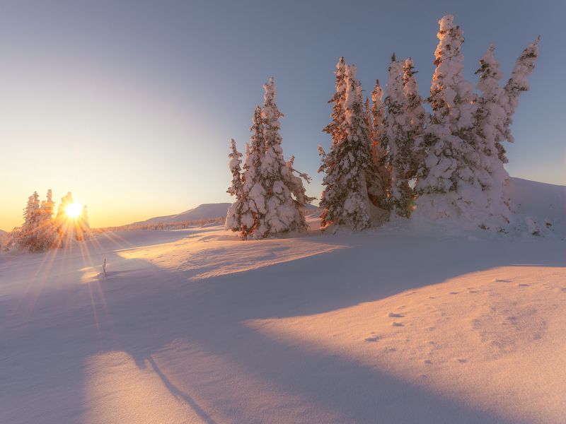 зима, уральские горы, гух, пейзаж Геометрия зимнего утраphoto preview