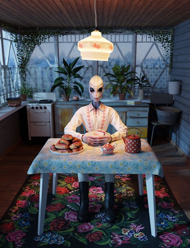 Intergalactic guest in a Moldovan villagephoto preview