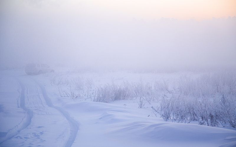 Туманное утро сильного морозаphoto preview