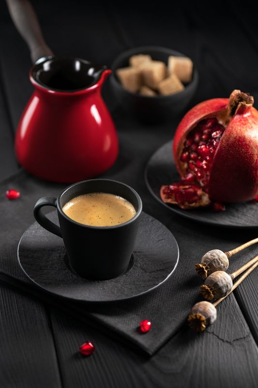 кофе, натюрморт, чашка, гранат По кофейку!photo preview
