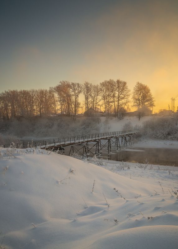 Зимний рассвет. фото превью