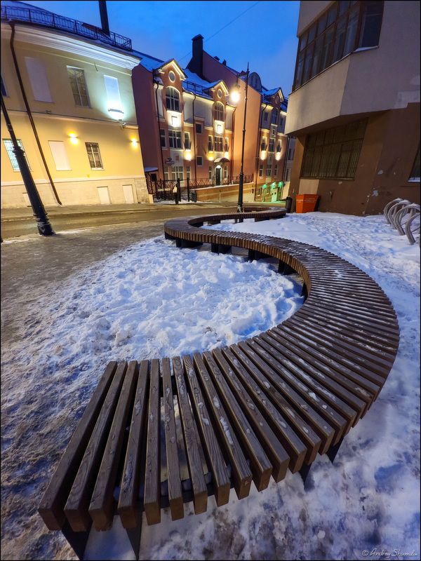 москва, вечер, снег Геометрияphoto preview