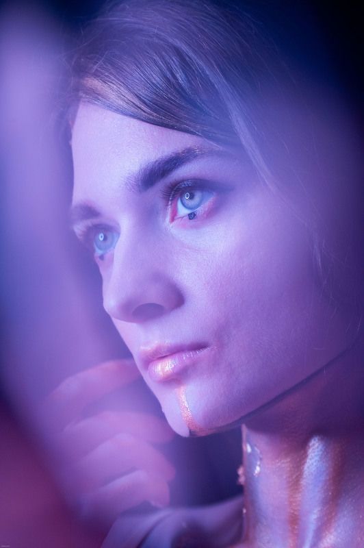 девушка, дымка, фиолетовый, фильтр violetphoto preview