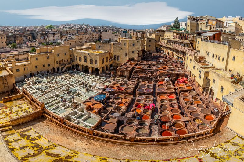 Древние красильни города Фес.photo preview