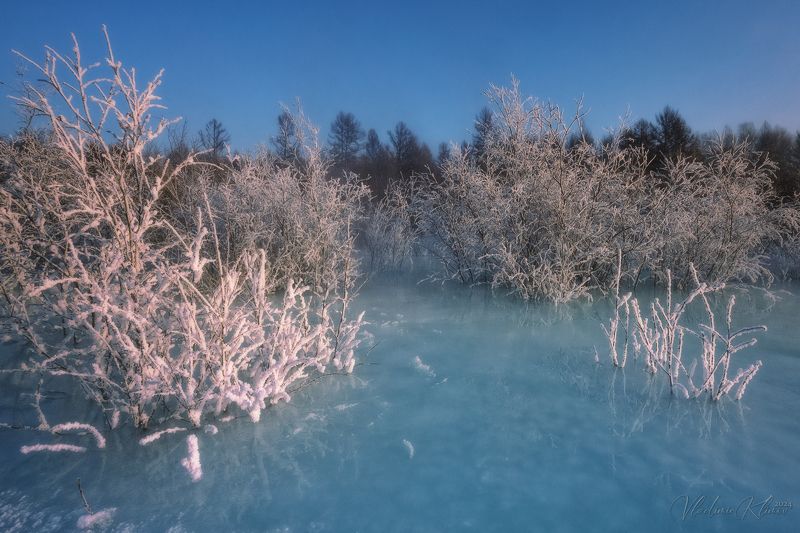 Бирюзово-голубые краски января... фото превью