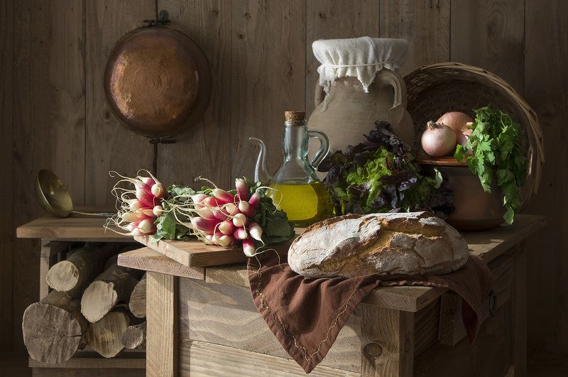 Still life with radishesphoto preview