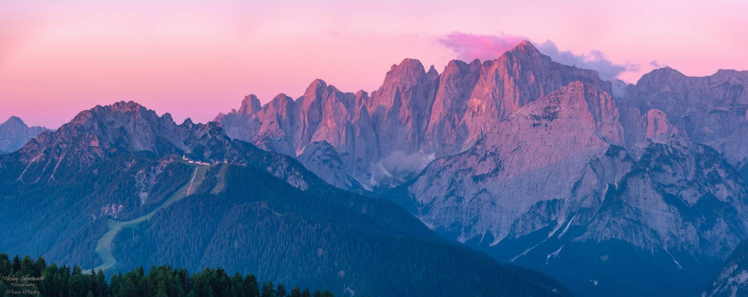 италия, юлианские альпы, альпы, горный пейзаж, рассвет в горах, лето в альпах, карнийские альпы, julian alps, tarvisio, тарвизио, monte lussari, монте люссари, Николай Сапронов