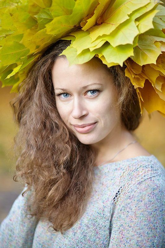 Девушка Осень Портрет Осеньphoto preview