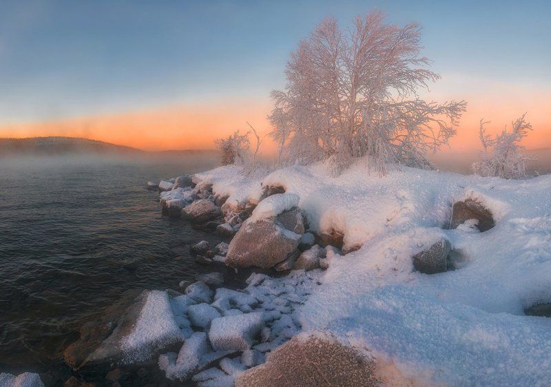 заполярье, имандра, кольский полуостров, мурманская область Молочная губа. Зимнее очарование.photo preview