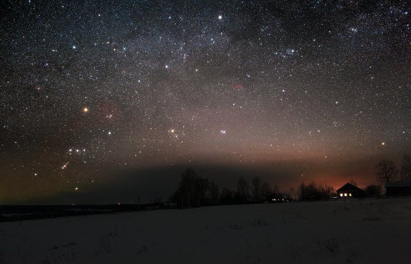 Млечный путь, орион, альдебаран, плеяды, туманности Под звездамиphoto preview