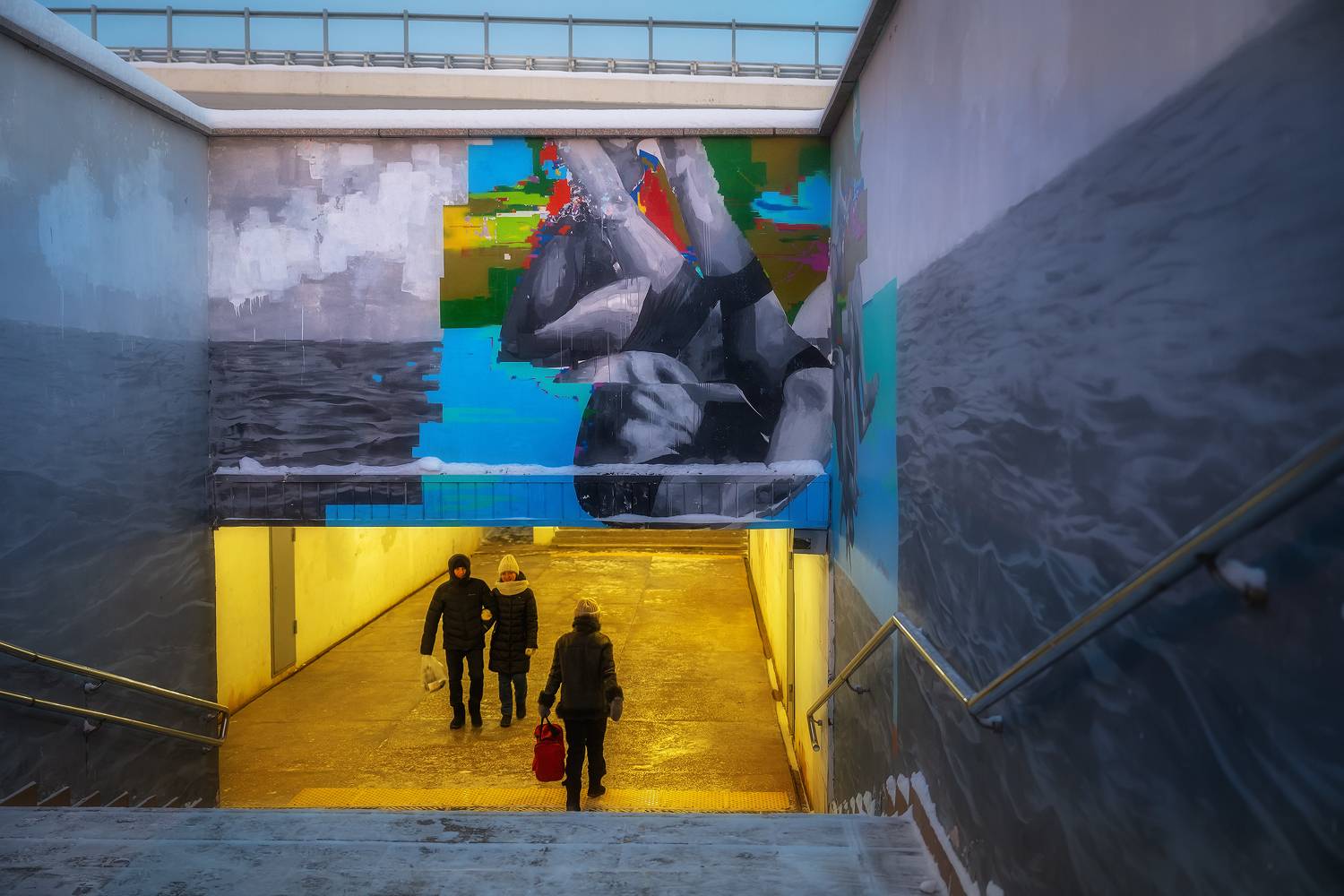 город, тюмень, зима, переход, цвет, стритфотография, уличнаяфотография, алтушкинсергей, Сергей Алтушкин