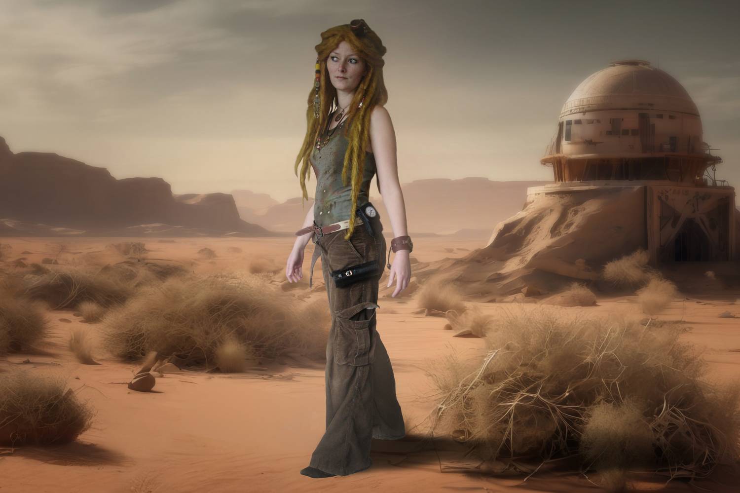 ***. Автор: Sergii Vidov девушка, пустыня, Sergii Vidov