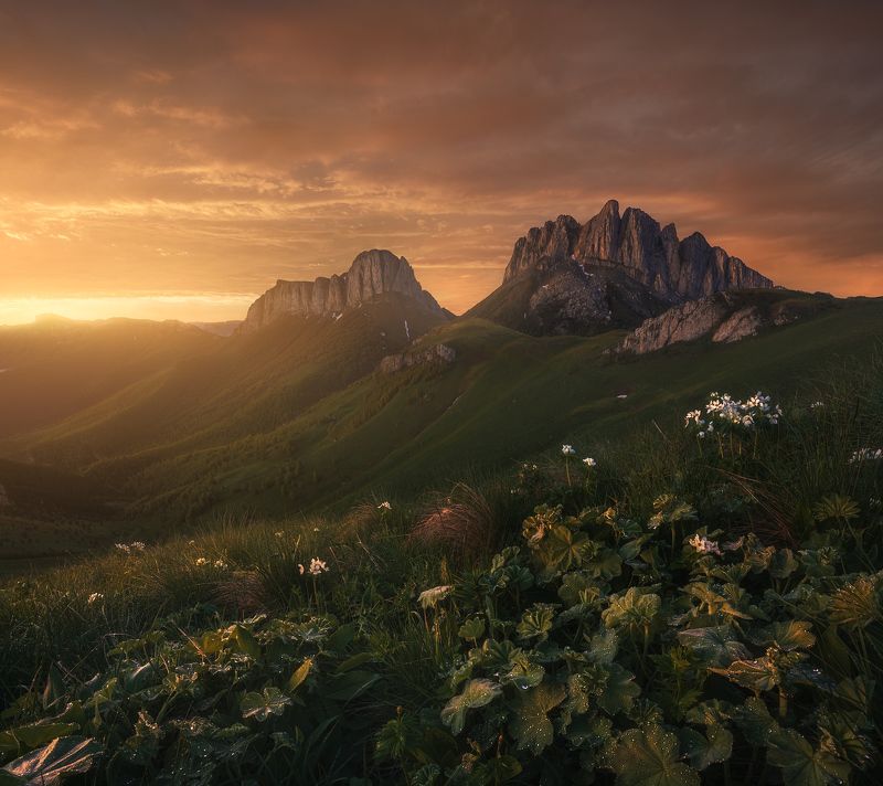 россия, ачешбоки, горы, чертовы ворота, закат, фототур, кавказ, адыгея, большой тхач Рассвет у Чертовых воротphoto preview