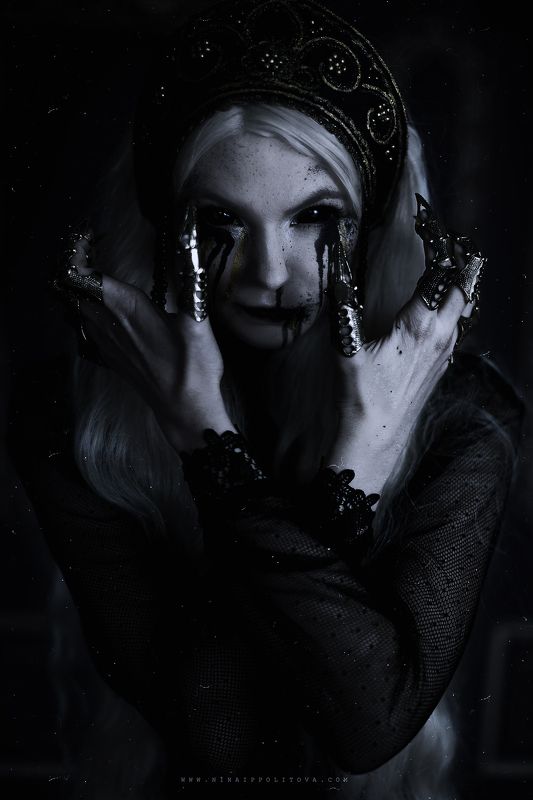 dark, art, horror, portrait, fine-art, cosplay, sfx,  М е р т в а я   к р а с аphoto preview