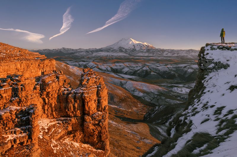 бермамыт, эльбрус, кавказ Закат с видом на Эльбрусphoto preview