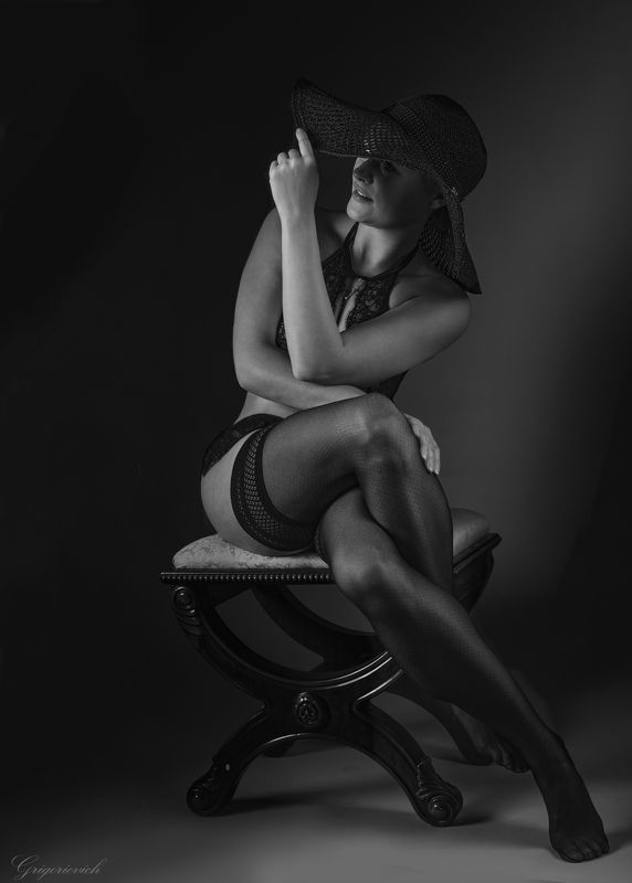 девушка. портрет. красота.  шляпа Кристина фото превью