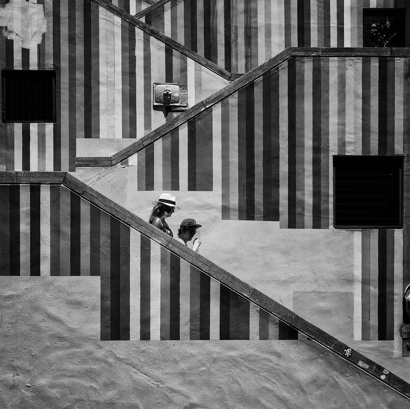 street , canaria , b&w , stairs  , lines , sun St32photo preview