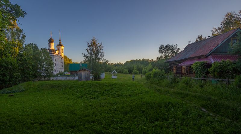 кострома, никола-бережки, вечер, пейзаж, село, деревня, костромская область Никола-Бережкиphoto preview