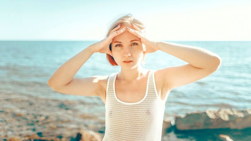 ню, портрет, topless, girl, portrait, artnu, transparent, summer, sea Elle Erexphoto preview