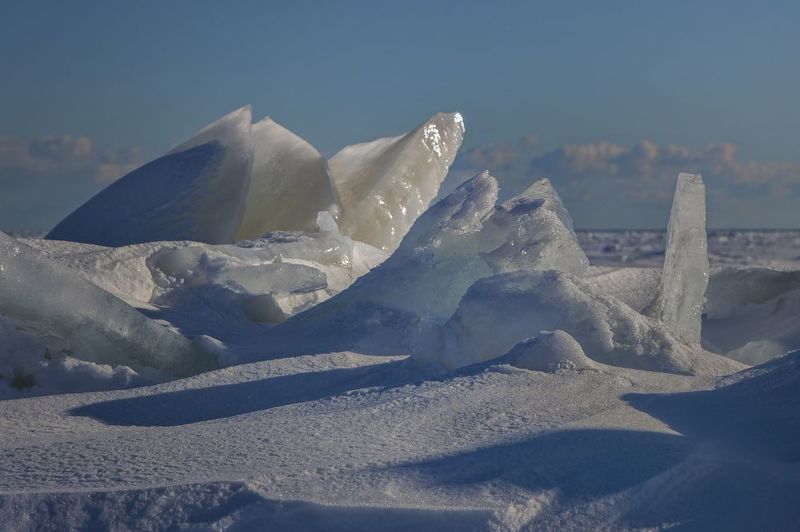 зима снег лед торос солнце море Скульптурное творчество Зимыphoto preview