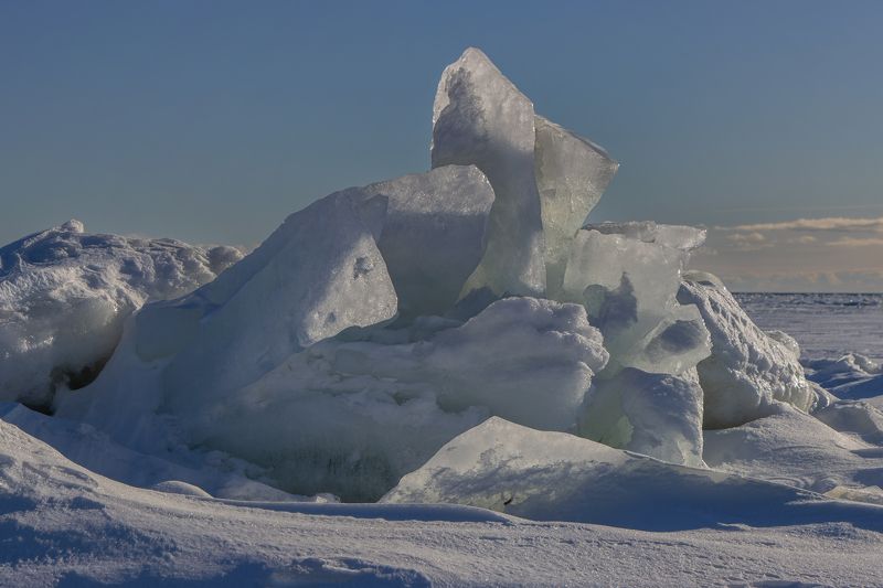 зима, снег, лед, торос, солнце, море Крепость Зимыphoto preview