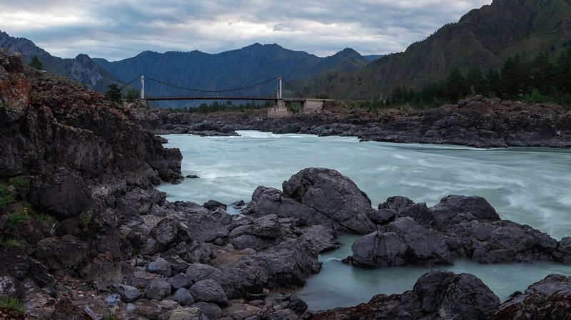 Алтай, Катунь Ороктойский мостphoto preview