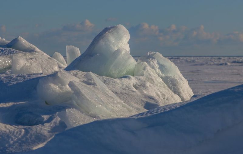 зима, снег, лед, торос, солнце, море Спящее мореphoto preview