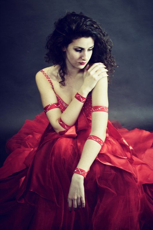 Woman in redphoto preview