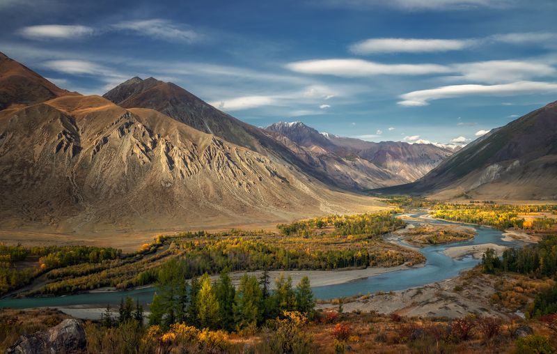 горный алтай,сентябрь2023,вечер,долина аргута,северо-чуйский хребет Проплывали облака...photo preview