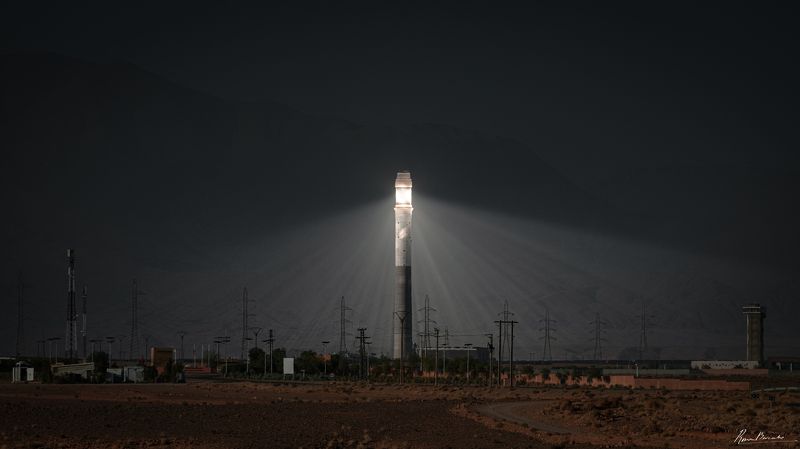 Ouarzazat, Morocco, solar, power station, landscape, light, electro, electricity  Solar Power station in Ouarzazat, Morocco фото превью